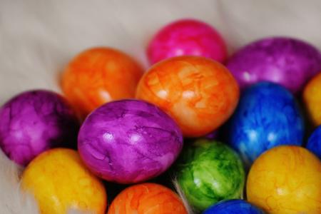 鸡蛋, 彩色, 多彩, 复活节, 复活节彩蛋, 复活节的巢, 复活节快乐