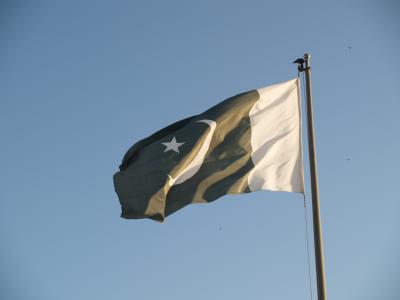 国旗, 的, 巴基斯坦, 国家, dom, 爱国主义, 蓝色