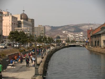 运河, 河流, 景观, 日本, 人, 建筑