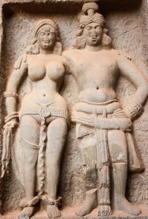 卡拉洞穴, 石刻, 雕像, 男性, 女性, 数字, 印度
