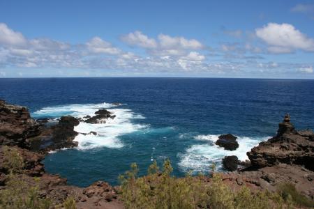夏威夷, 毛伊岛, 热带, 自然, 波, 蓝色, 天空