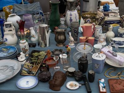 跳蚤市场, 立场, 杯, 眼镜, 餐具, 克里米亚的东西, 文化