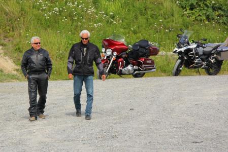 婴儿潮摩托车, 哈雷 · 戴维森, 车手, 老, 男子, 骑自行车的人, 户外