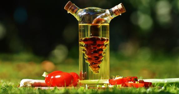 醋, 石油, 西红柿, 洋葱, 葱, 食品, 瓶