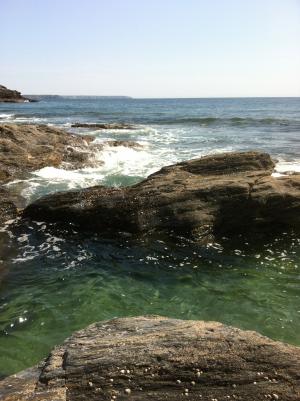 海, 岩石, 海岸线, 海岸, 夏季, 海滩, 水
