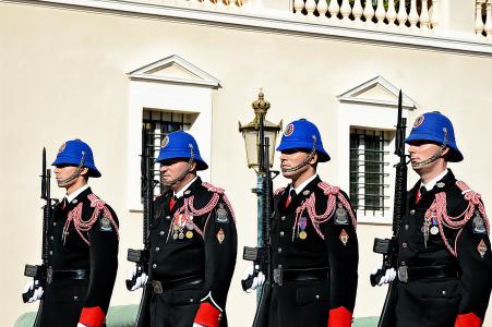 警卫队, 卫兵的变动, 摩纳哥, 摩纳哥宫殿