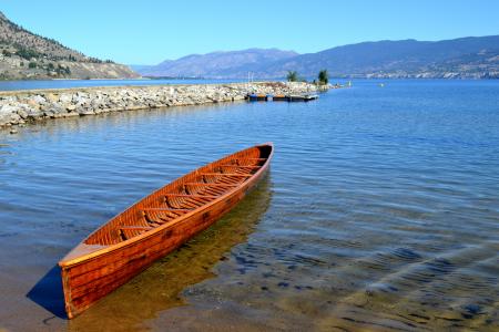 小船, 湖, 战争独木舟, 景观, 桨, 夏季, 克顿