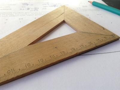 棕色, 木制, 标尺, 纸张, 铅笔, 学校, 测量