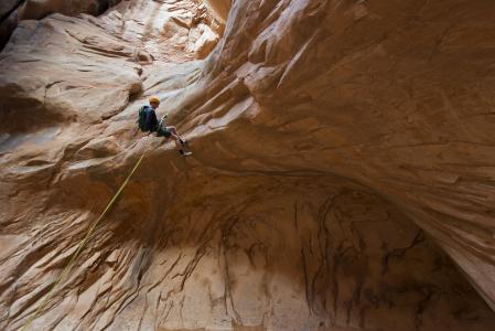 攀爬, 速降, canyoneering, 绳子, 悬崖, 景观, 绳
