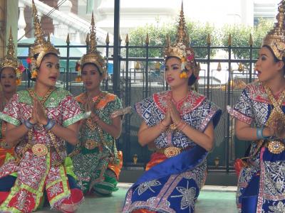 舞者, 传统, 泰语, 曼谷, 泰国, 亚洲