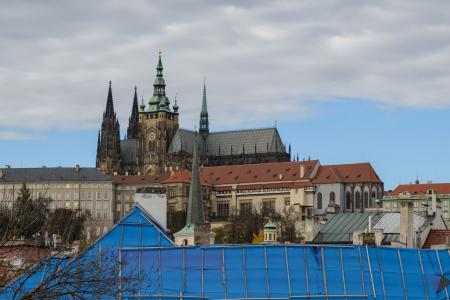 布拉格, 详细, 历史, 建筑, 圣圣维特大教堂, 天空, 云彩