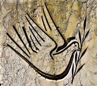 鸟, 摘要, 石头墙, 和平
