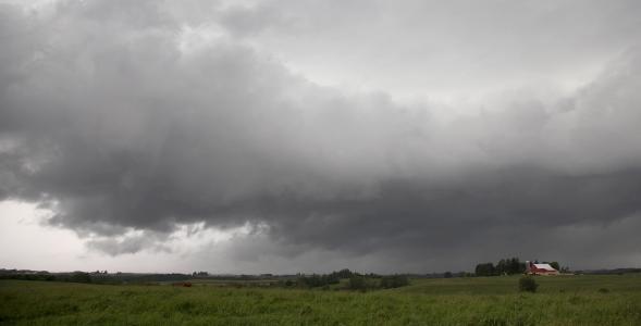 农场, 暴风雨的乌云, 农业, 自然, 农村