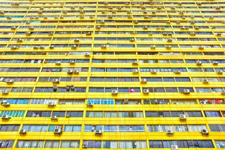 建筑, 建设, 玻璃, 低角度拍摄, 观点, windows, 黄色
