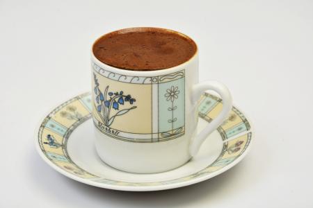 土耳其咖啡, 杯, 饮料, 饮料, 热-温度, 棕色