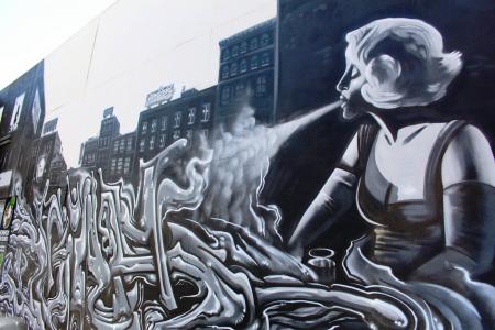 涂鸦艺术, 街头艺术, 喷雾, 城市, 墙上, 城市, 艺术