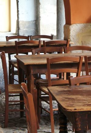 木材, 维罗纳, 意大利, 老, 棕色, 椅子, 表