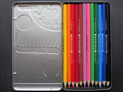 彩色的铅笔, 钣金盒, 颜色, 多彩