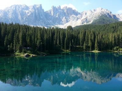 湖爱抚, 白云岩, 意大利, 阿尔卑斯山, 自然, 山, 湖