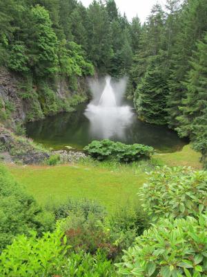 瀑布, 在宝花园, 维多利亚 bc, 加拿大