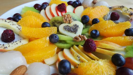 水果, 水果盘, 板, 维生素, 健康, 苹果, vitaminhaltig