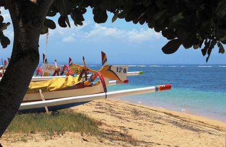 巴厘岛, 小船, 传统, 海滩, 太阳, 水, 海