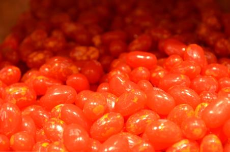 果冻豆, 美味, 甜, 橙色, 斑点, 食品, 红色