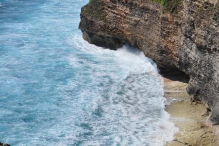 海, 海浪, 巴厘岛, 海, 自然, 海岸线, 悬崖