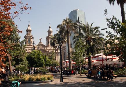 广场, 圣地亚哥, 智利, 市中心, 城市, 建筑, 具有里程碑意义