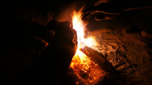 晚上, 消防, 火焰, 黑暗, 燃烧, 木材, 篝火