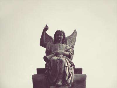 天使, 雕像, 雕塑, 图, 宗教, 纪念碑, 公墓