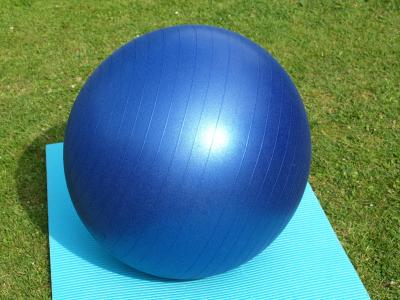 运动球, 大, 蓝色, 体操, 瑜伽, 体育, 健身