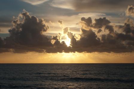 太平洋, 日落, 景观