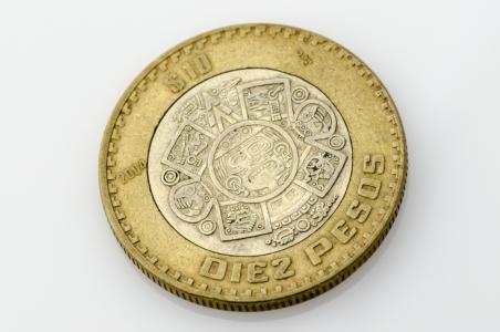 硬币, 比索, 钱, 比索, 十, 货币, 墨西哥