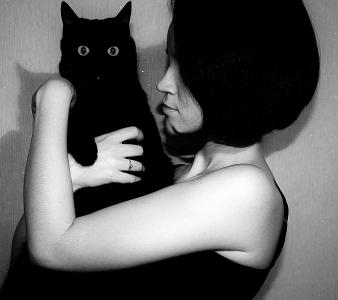 黑猫, 猫, 男子, 女孩