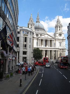 st, 保罗, 大教堂, 街道, 伦敦, 英语, 建筑