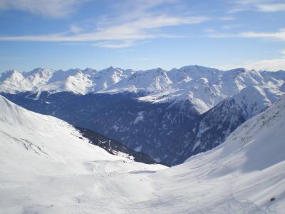 冬天, 山脉, 跑道, 滑雪, paznaun, kappl