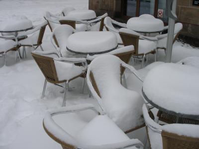 雪, 冬天, 椅子, 感冒, 户外, 赛季