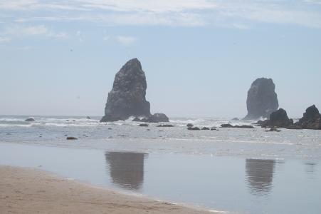 岩层, 海岸, 海洋, 俄勒冈州, 太平洋, 海岸线, 石头