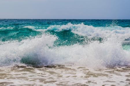 波, 粉碎, 泡沫, 喷雾, 海, 自然, 风