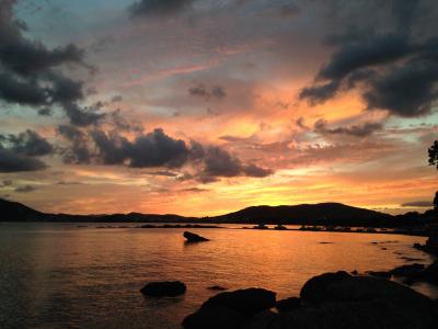 日落, 伊维萨岛, 空气, 景观, 橙色的天空