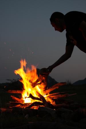 篝火, 消防, 热, 晚上, 人, 娱乐, 火-自然现象