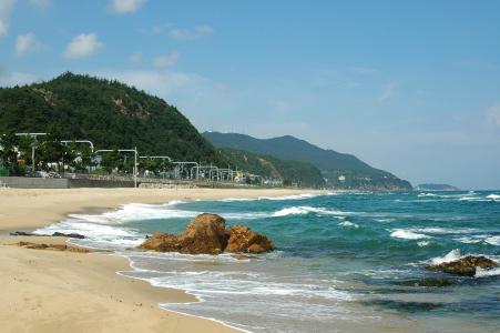 海, 天空, 海滩, 旅行, 夏季, 海洋, jeongdongjin 海滩