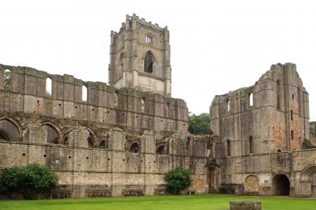 喷泉修道院, cistercian 修道院, 废墟, 国家 treust, 约克郡, 英格兰, 英国