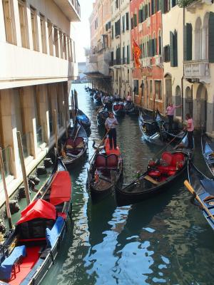 水道, 大运河, 威尼斯, 吊船, 意大利, 水, 威尼斯-意大利