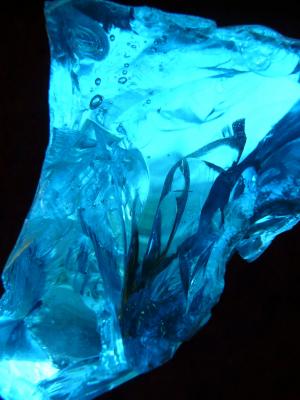 石头, 玻璃, 多彩, 创业板, 颜色, 蓝色, 冰