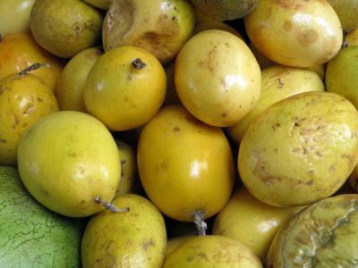 百香果, 异国情调的水果, 厄瓜多尔, 市场, 多彩
