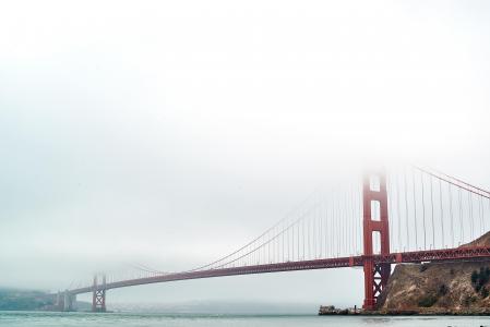 圣, 弗朗西斯科, 金, 门, 桥梁, 有雾, 旧金山金门