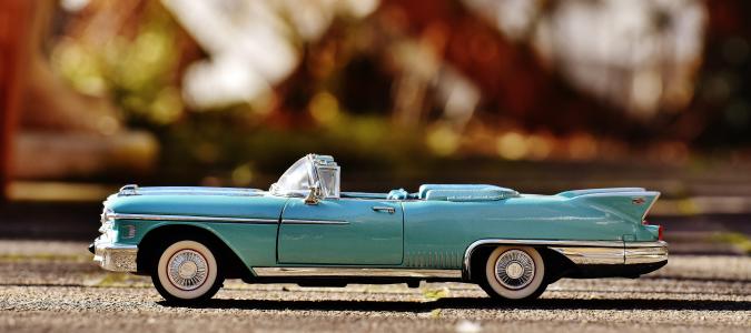 凯迪拉克, 1958, 汽车模型, 蓝色, 车辆, 经典, 玩具