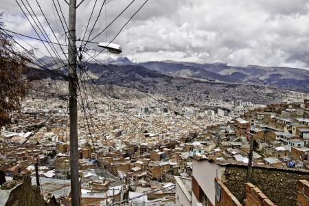拉巴斯, 玻利维亚, 南北美洲, 城市, 小镇, 城市景观, 山